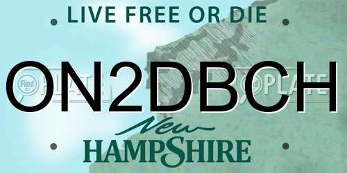 ON2DBCH New Hampshire License Plate