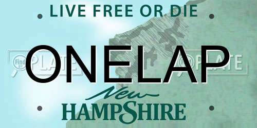 ONELAP New Hampshire License Plate