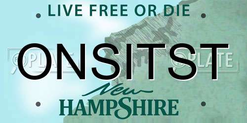 ONSITST New Hampshire License Plate