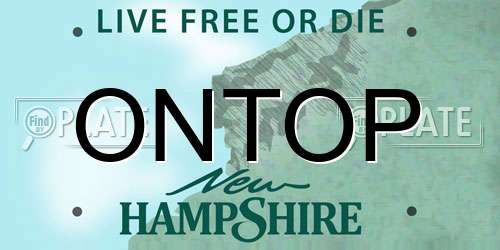 ONTOP New Hampshire License Plate