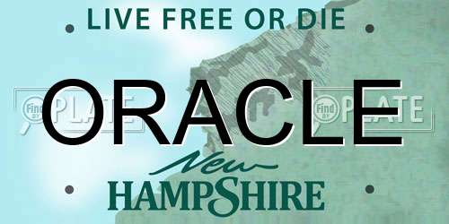 ORACLE New Hampshire License Plate
