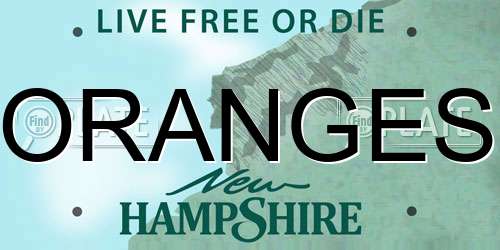ORANGES New Hampshire License Plate
