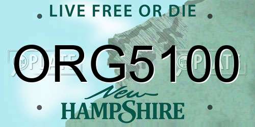 ORG5100 New Hampshire License Plate
