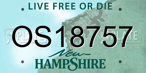 OS18757 New Hampshire License Plate