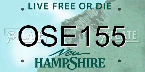 OSE155 New Hampshire License Plate
