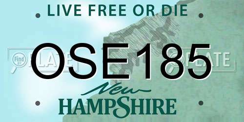 OSE185 New Hampshire License Plate