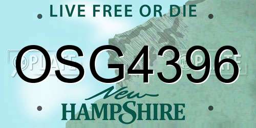 OSG4396 New Hampshire License Plate