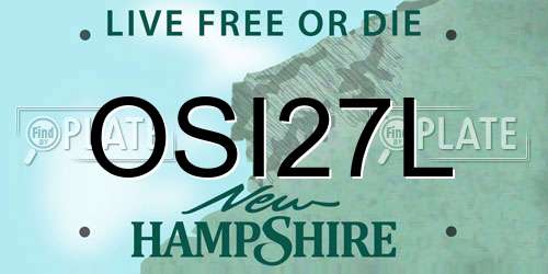 OSI27L New Hampshire License Plate