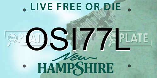 OSI77L New Hampshire License Plate