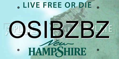 OSIBZBZ New Hampshire License Plate