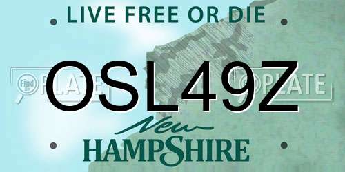 OSL49Z New Hampshire License Plate