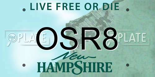 OSR8 New Hampshire License Plate