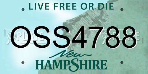 OSS4788 New Hampshire License Plate