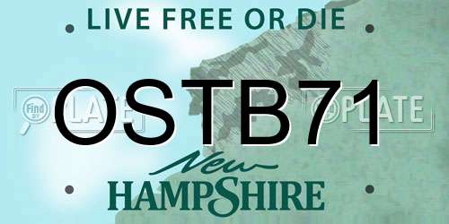OSTB71 New Hampshire License Plate