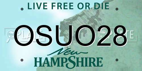 OSUO28 New Hampshire License Plate