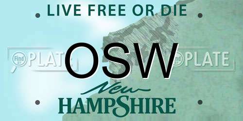 OSW New Hampshire License Plate
