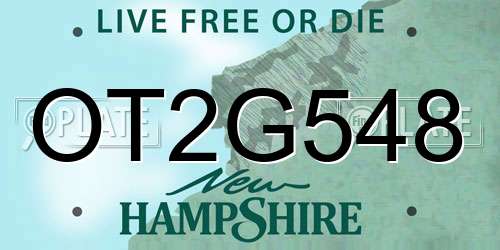 OT2G548 New Hampshire License Plate