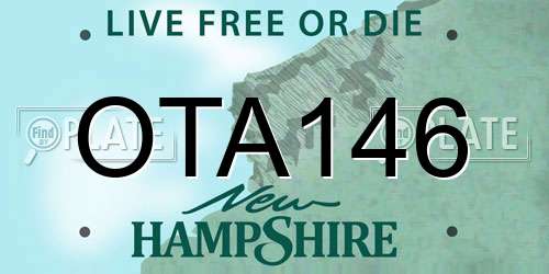 OTA146 New Hampshire License Plate