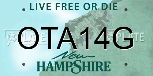 OTA14G New Hampshire License Plate