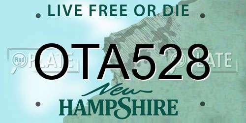 OTA528 New Hampshire License Plate
