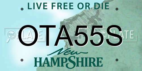 OTA55S New Hampshire License Plate