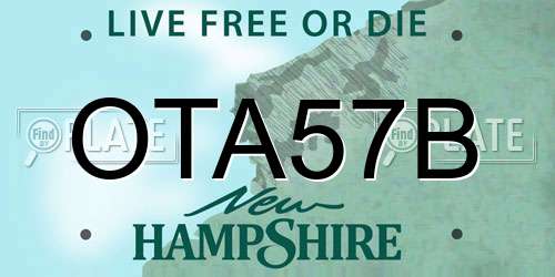 OTA57B New Hampshire License Plate