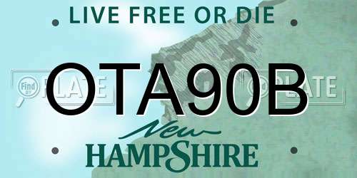 OTA90B New Hampshire License Plate