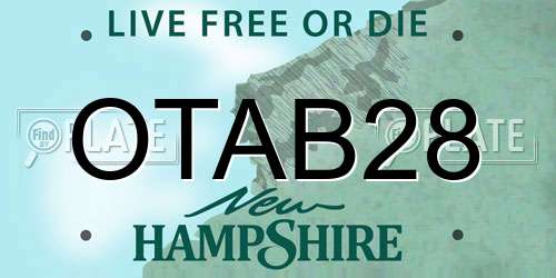 OTAB28 New Hampshire License Plate