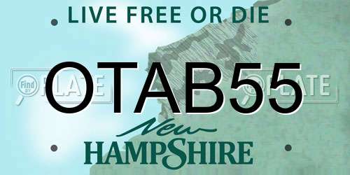 OTAB55 New Hampshire License Plate