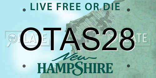 OTAS28 New Hampshire License Plate