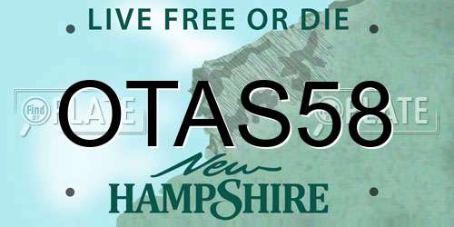 OTAS58 New Hampshire License Plate