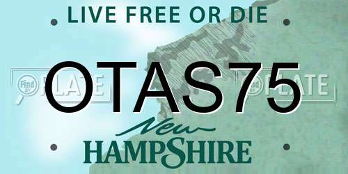 OTAS75 New Hampshire License Plate