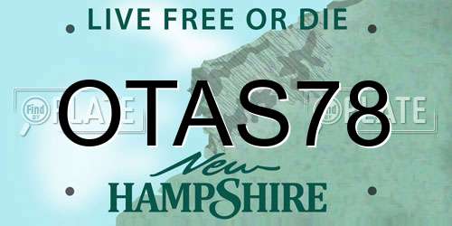 OTAS78 New Hampshire License Plate