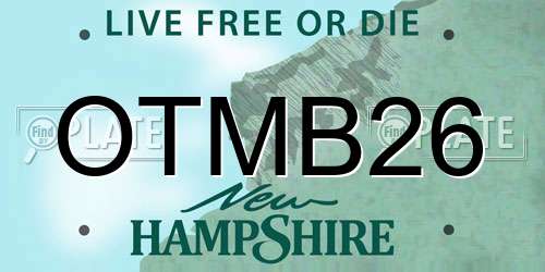 OTMB26 New Hampshire License Plate