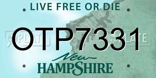 OTP7331 New Hampshire License Plate