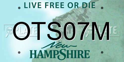 OTS07M New Hampshire License Plate