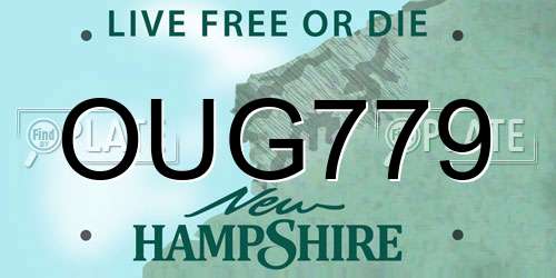 OUG779 New Hampshire License Plate