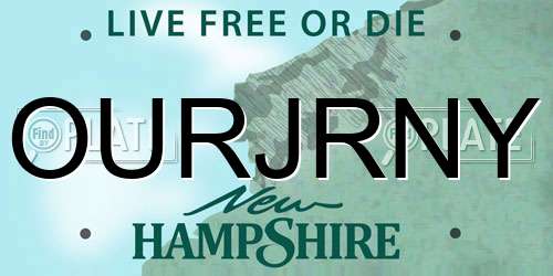 OURJRNY New Hampshire License Plate