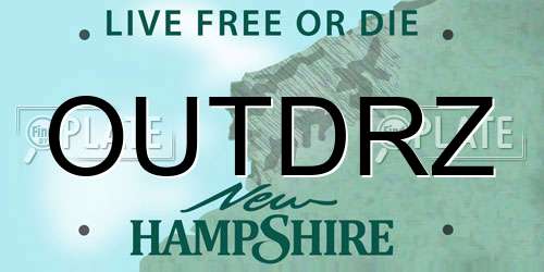 OUTDRZ New Hampshire License Plate