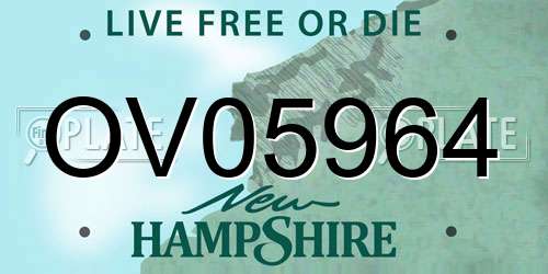 OV05964 New Hampshire License Plate