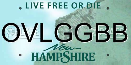 OVLGGBB New Hampshire License Plate