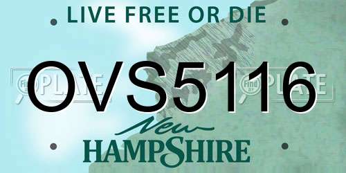 OVS5116 New Hampshire License Plate