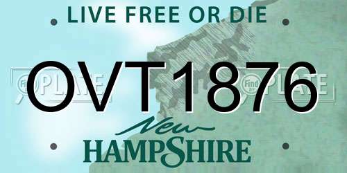 OVT1876 New Hampshire License Plate