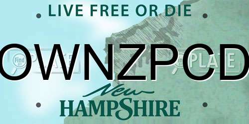 OWNZPCD New Hampshire License Plate