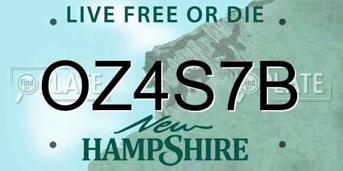 OZ4S7B New Hampshire License Plate