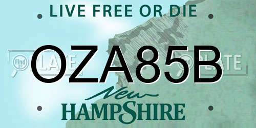 OZA85B New Hampshire License Plate