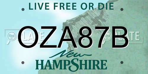 OZA87B New Hampshire License Plate