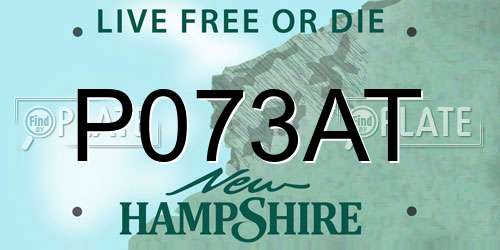 P073AT New Hampshire License Plate