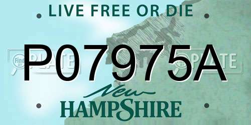 P07975A New Hampshire License Plate