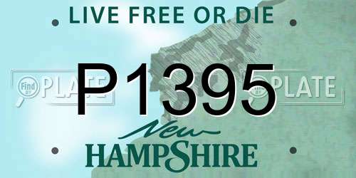 P1395 New Hampshire License Plate